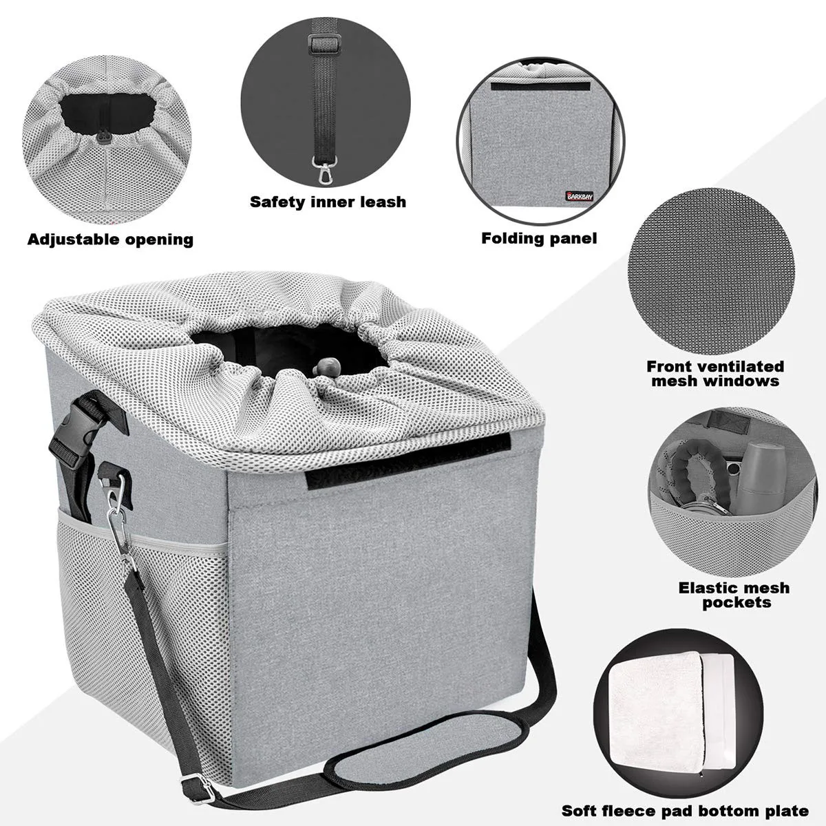 Snap and Popper Buttons for Custom Pet Carriers: Pla - detail view supplied by QUANZHOU JUNYUAN BAGS