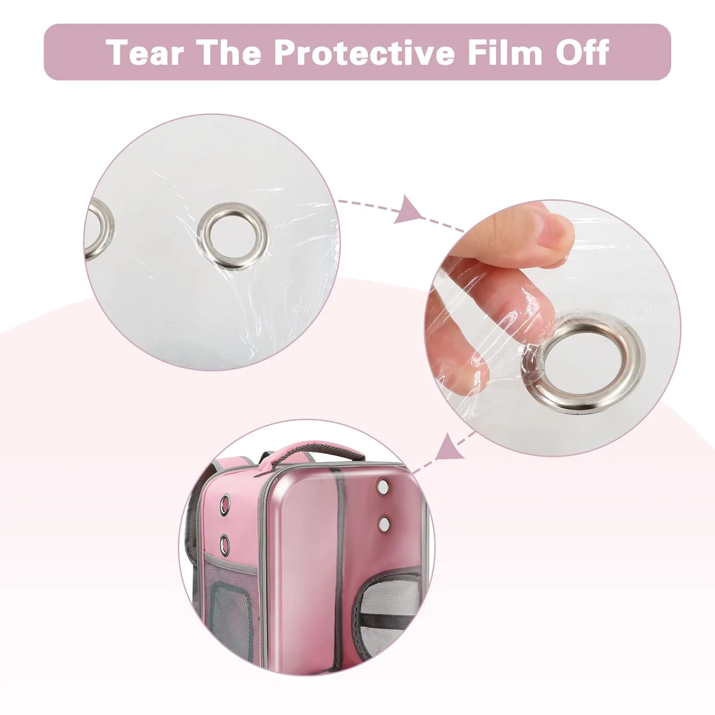 Backpack Shape Pet Carrier: Backpack Style Design - detail view supplied by QUANZHOU JUNYUAN BAGS