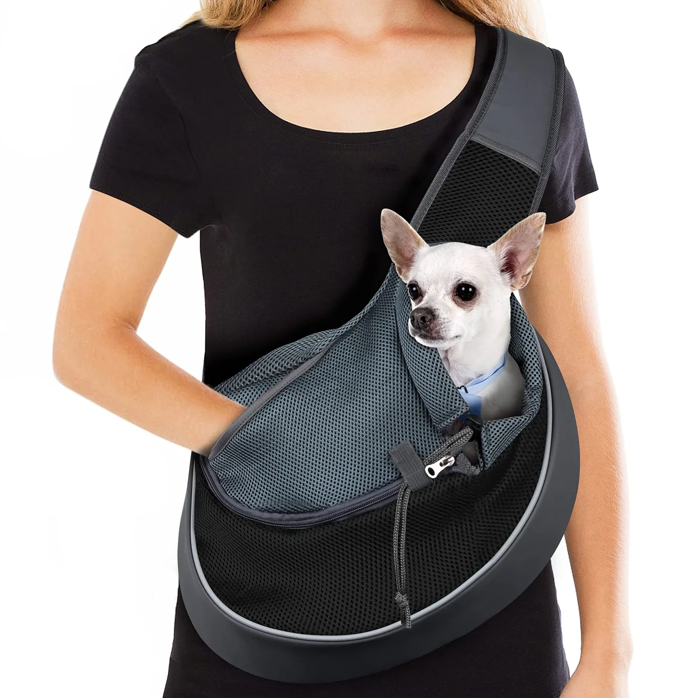 Sling Pet Carrier: Crossbody Design Programmes - detail view supplied by QUANZHOU JUNYUAN BAGS