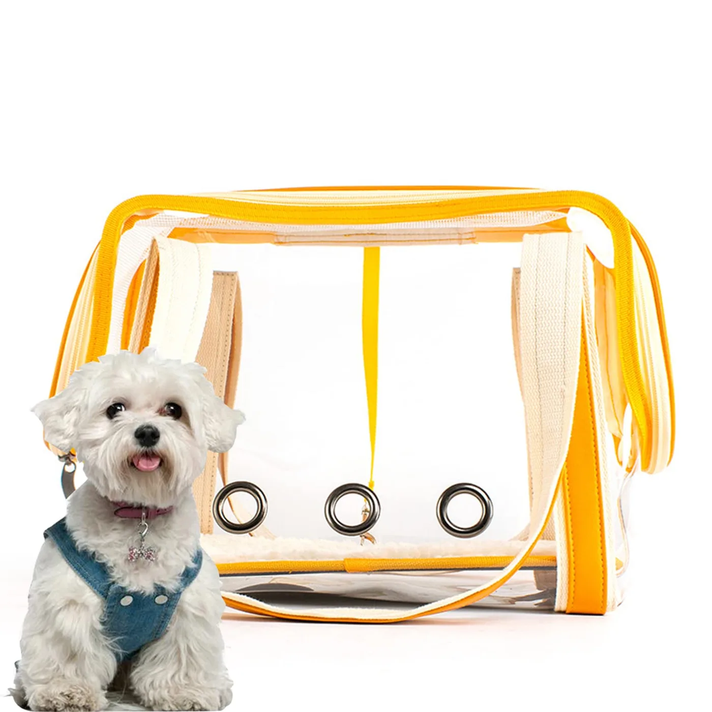 Triple Entry Custom Pet Carriers: 3 Access Points - detail view supplied by QUANZHOU JUNYUAN BAGS