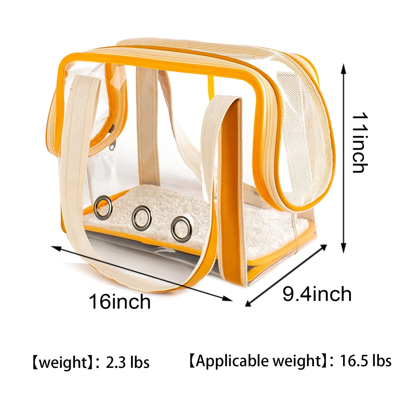 Backpack Straps: Wear on Back - Custom Pet Carrier S - detail view supplied by QUANZHOU JUNYUAN BAGS